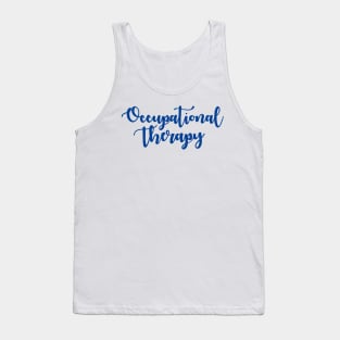 Copy of Occupational Therapy Cursive Blue Tank Top